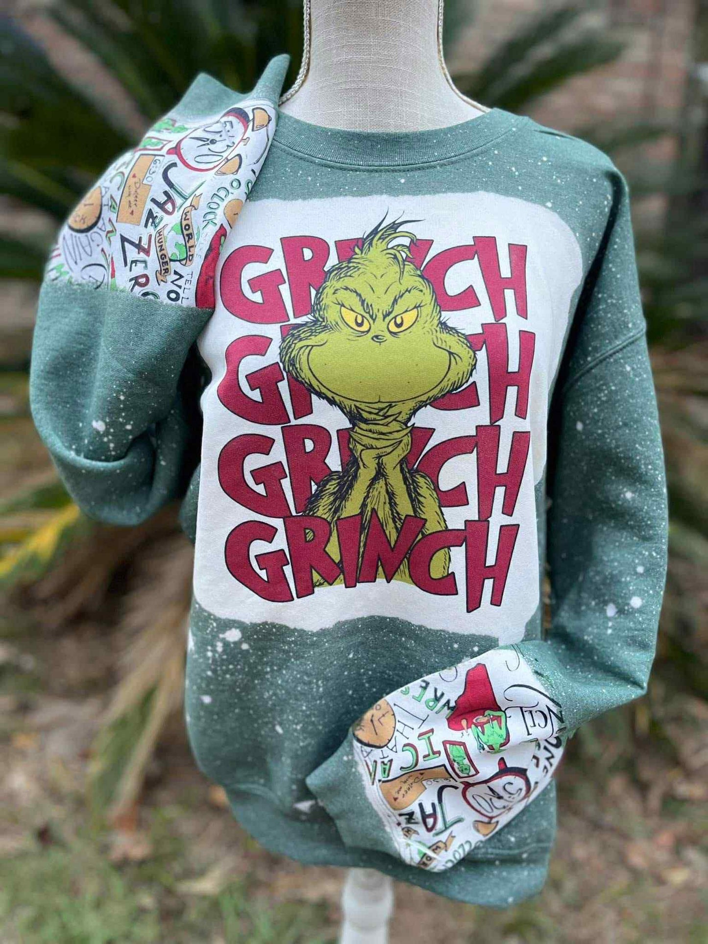 Grinch Bleached tee