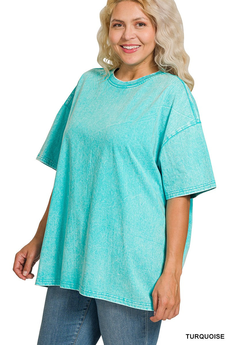Teal Plus Oversized Tee