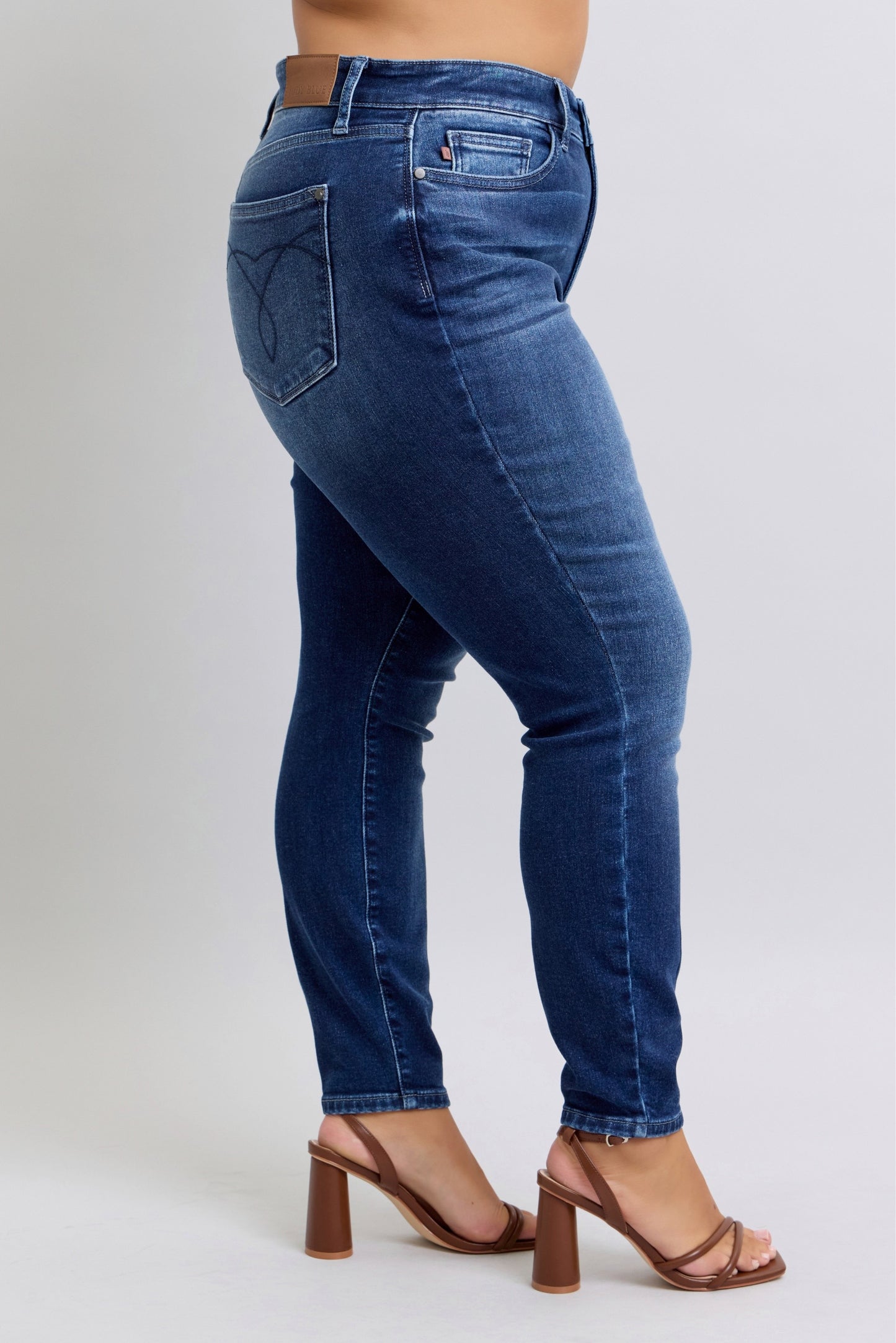 Plus - High Waisted Thermal Skinny Jean