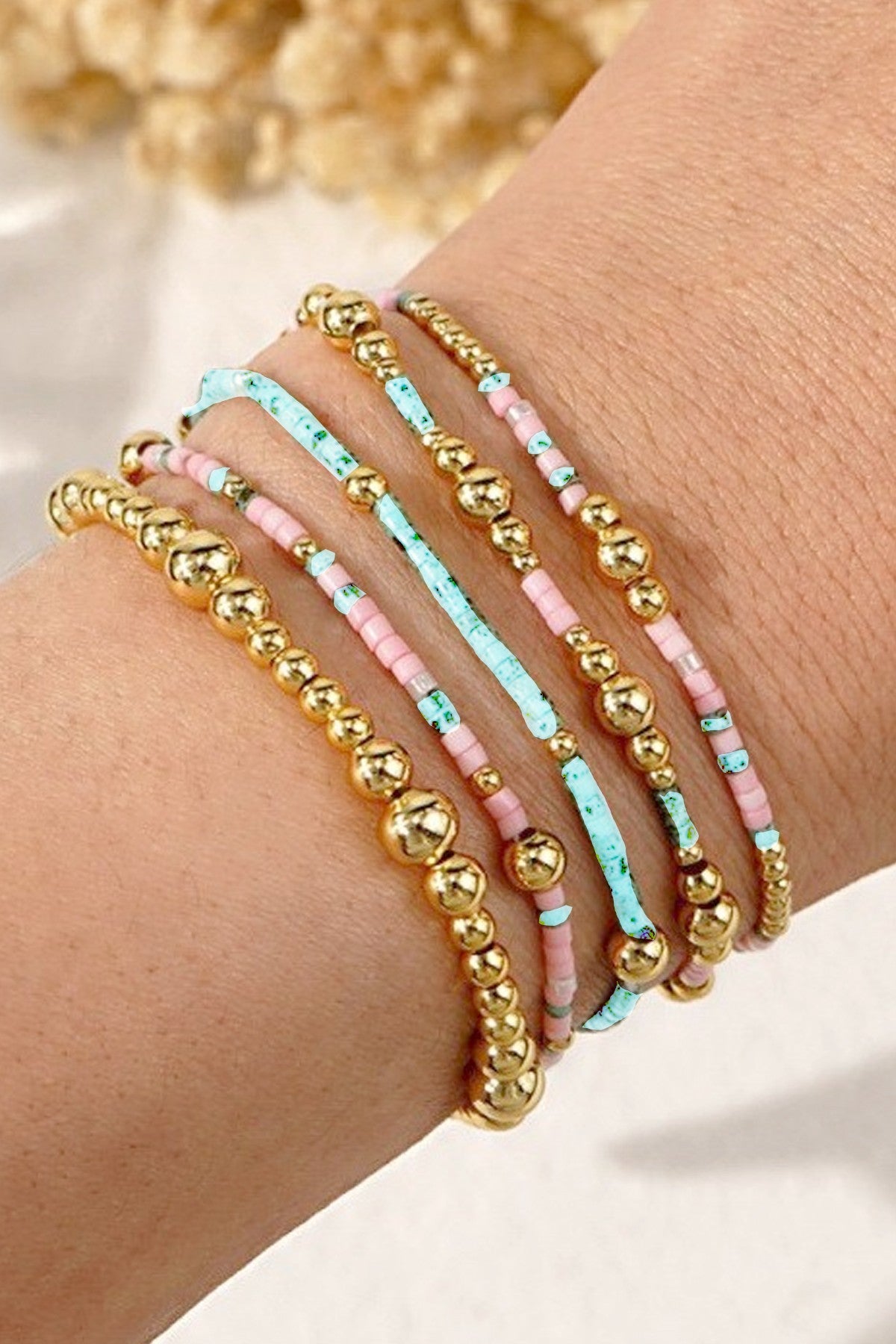 Salty Days Bracelet Stack: Teal