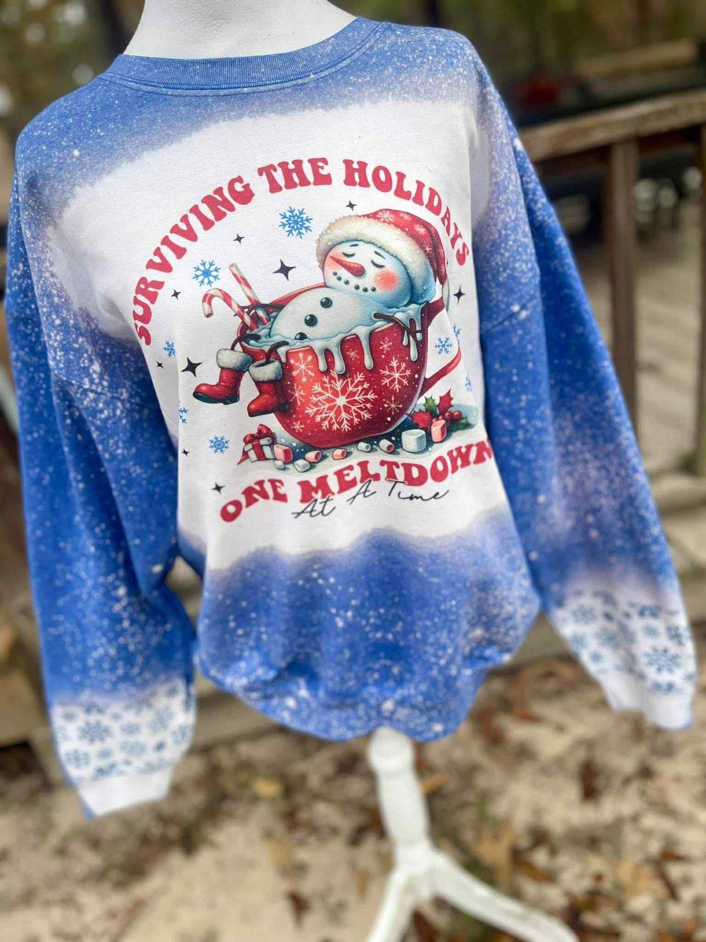 Surviving The Holidays Bleached Tee