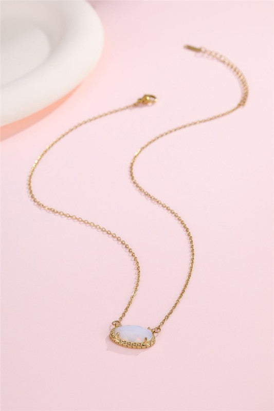 Oval Pendant Necklace