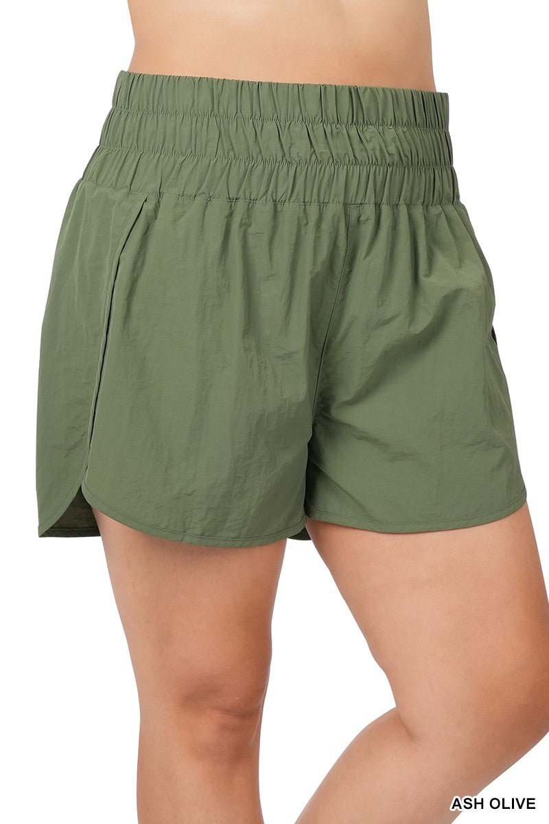 Windbreaker High Waisted Shorts (Available in 4 colors)