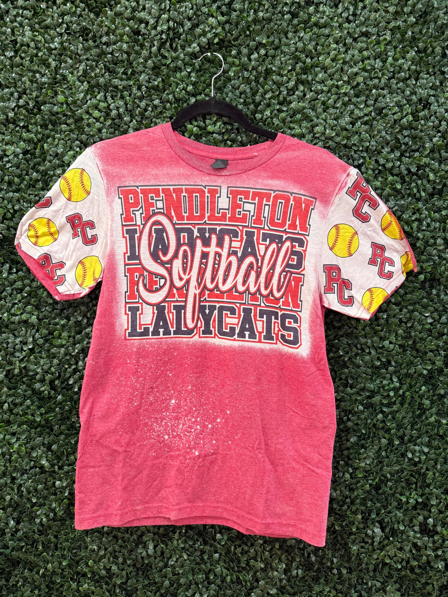 Bleached Softball Short Sleeve Tee