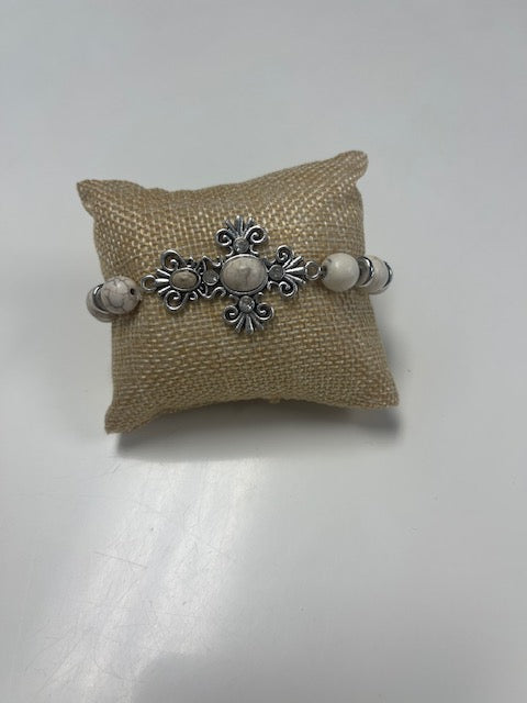 Silver Western Cross Bracelet