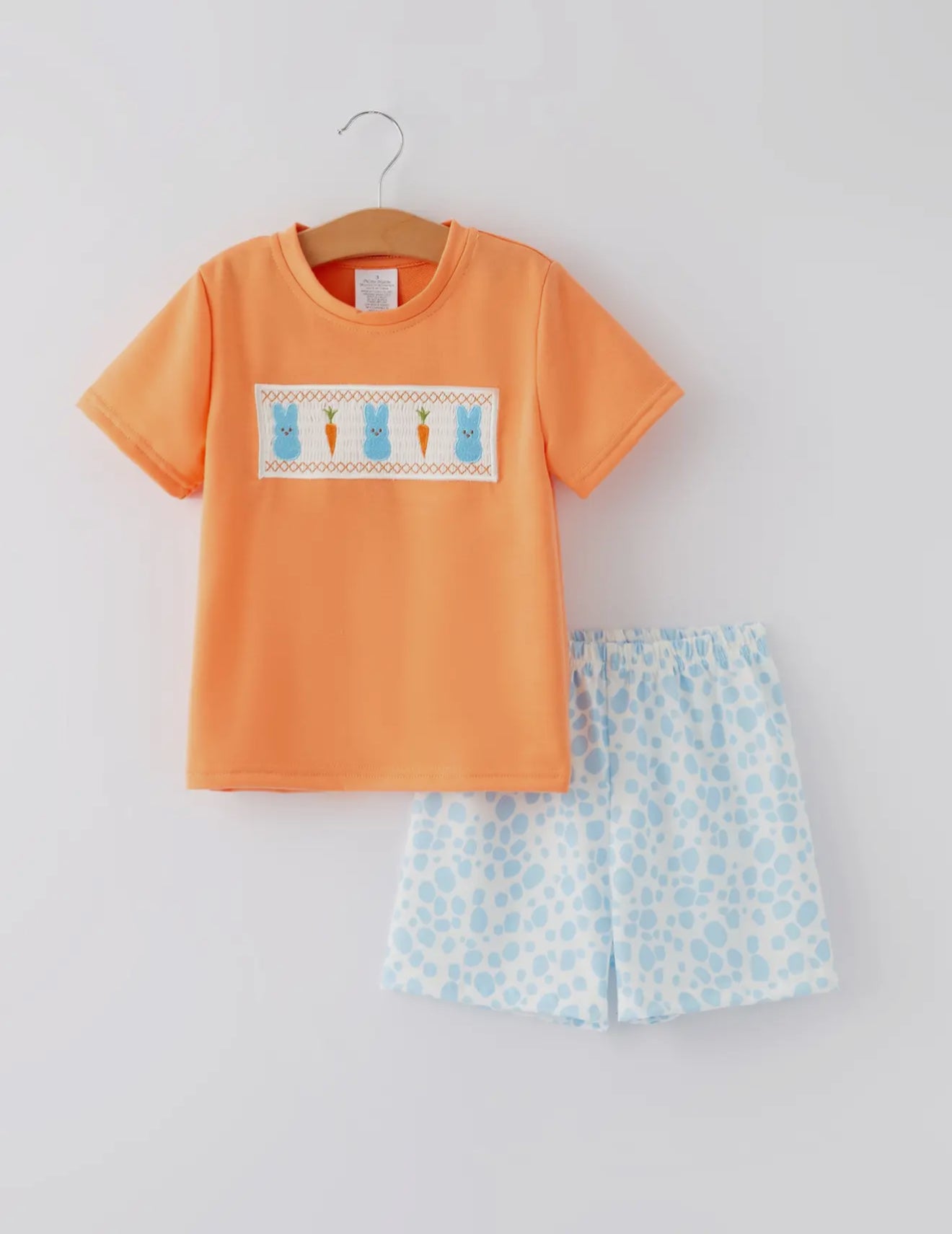 Bunny Carrot Embroidery Boys Set