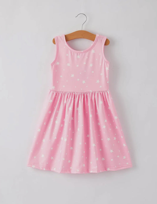 Pink Star Girls Dress