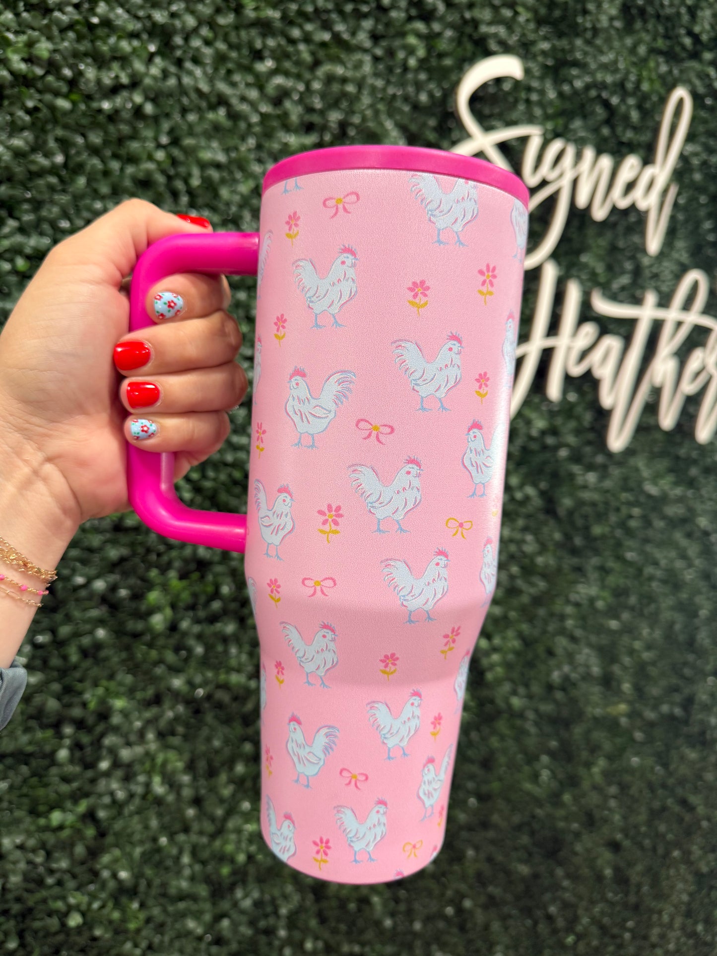Pink Chicken 40 oz Tumbler