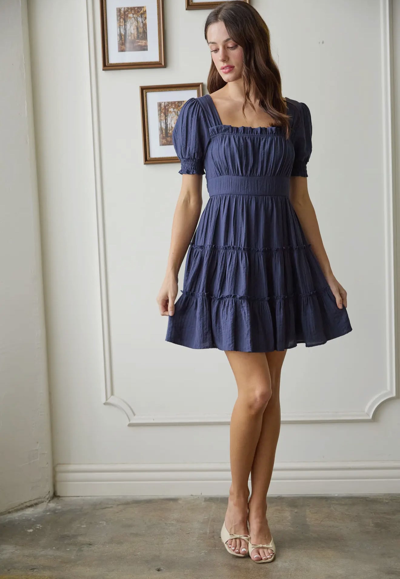 Square Neck Mini Dress