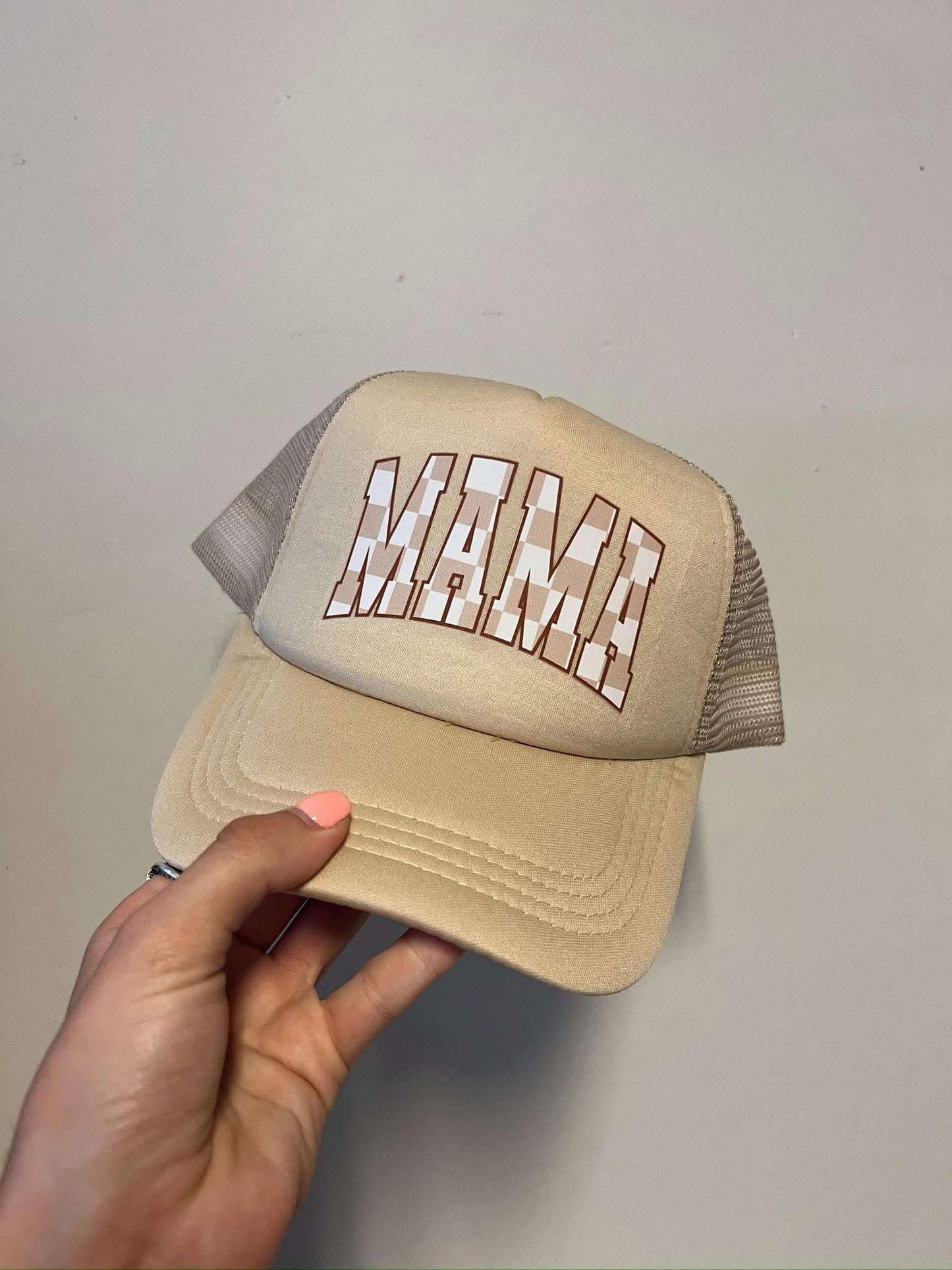 Checkered Mama Hat