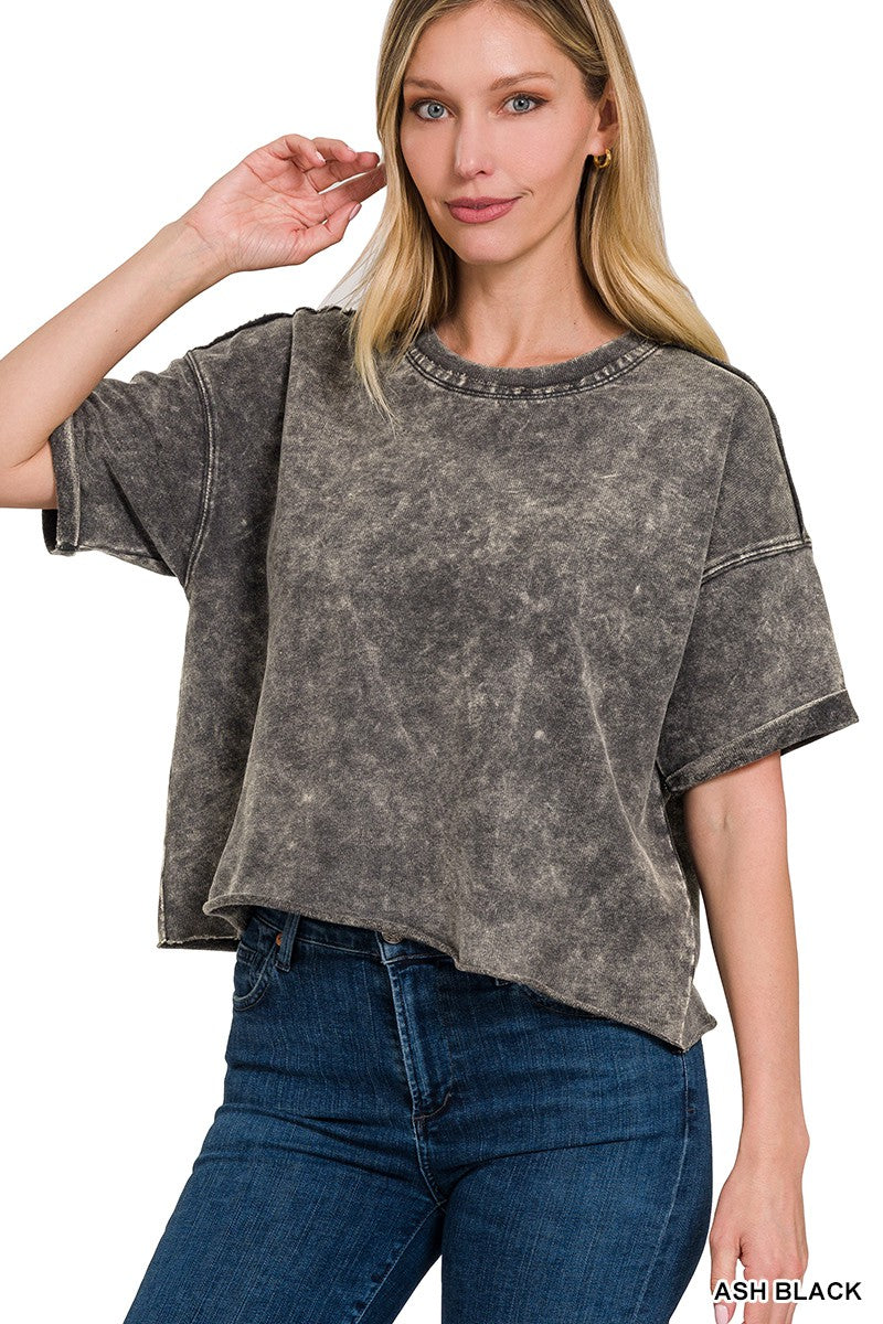Acid Wash Crop Tee