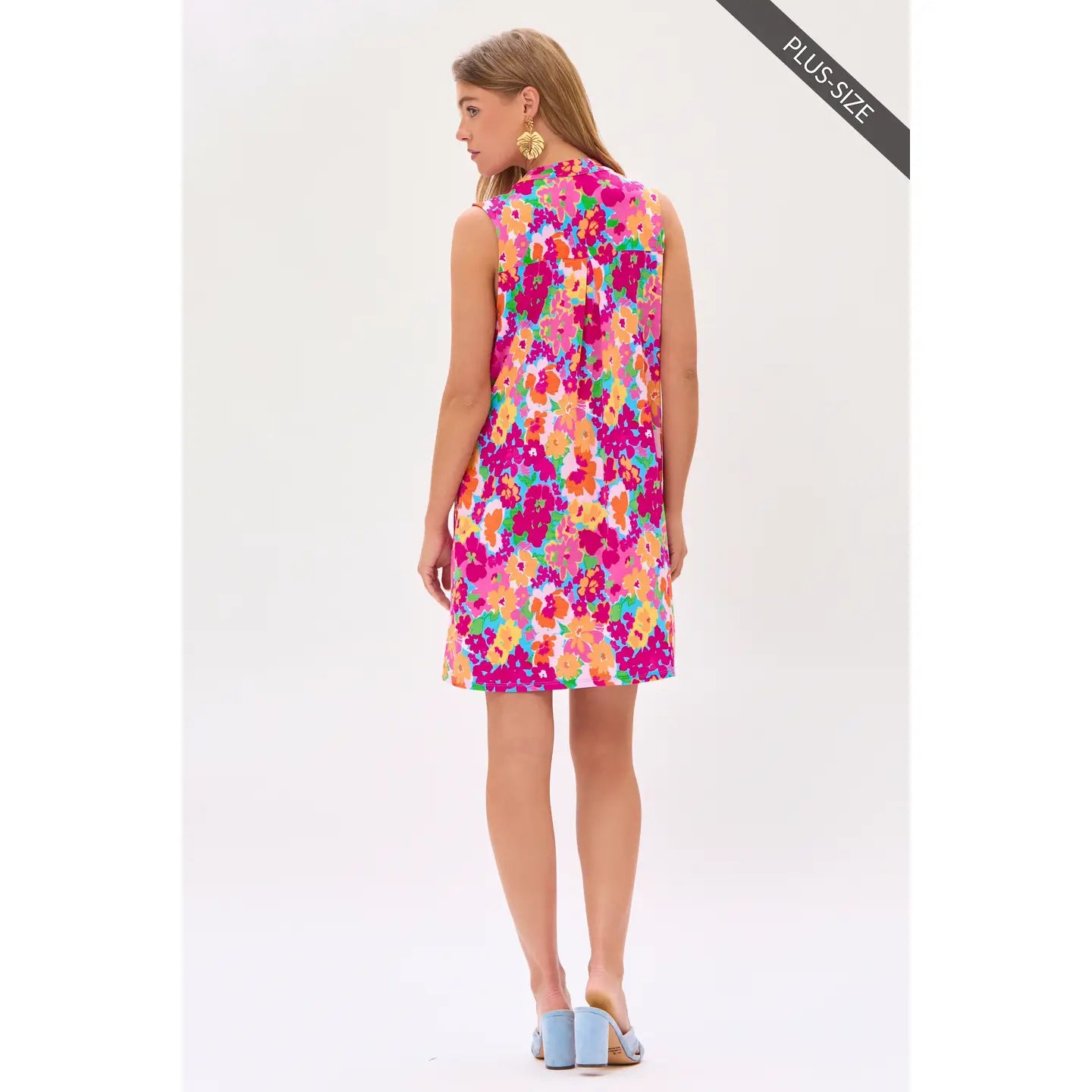 Wrinkle Free Floral A line Dress