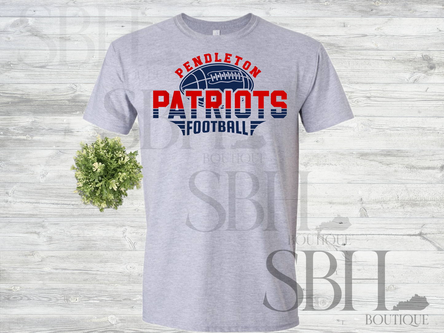 Pendleton Patriots Football on Gray Tee