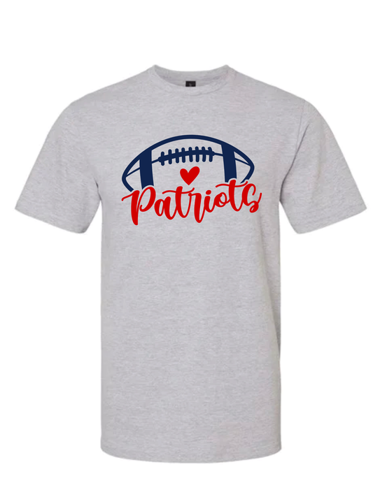 Patriots Football on Gray Tee - #16