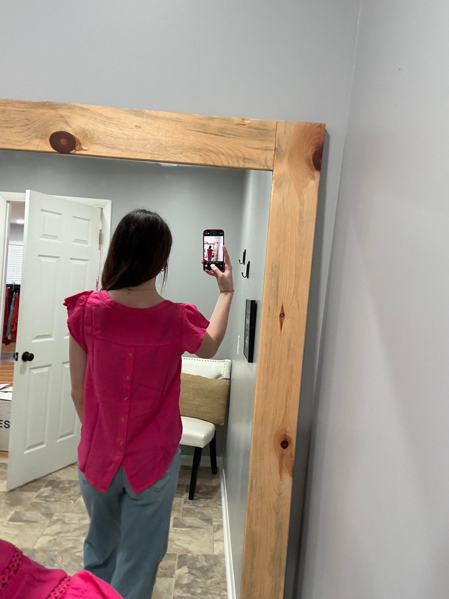 Pink Tulip Sleeve Top