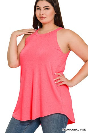 Plus Size Halter Neck Tank Top