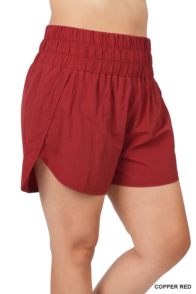 Windbreaker High Waisted Shorts (Available in 4 colors)