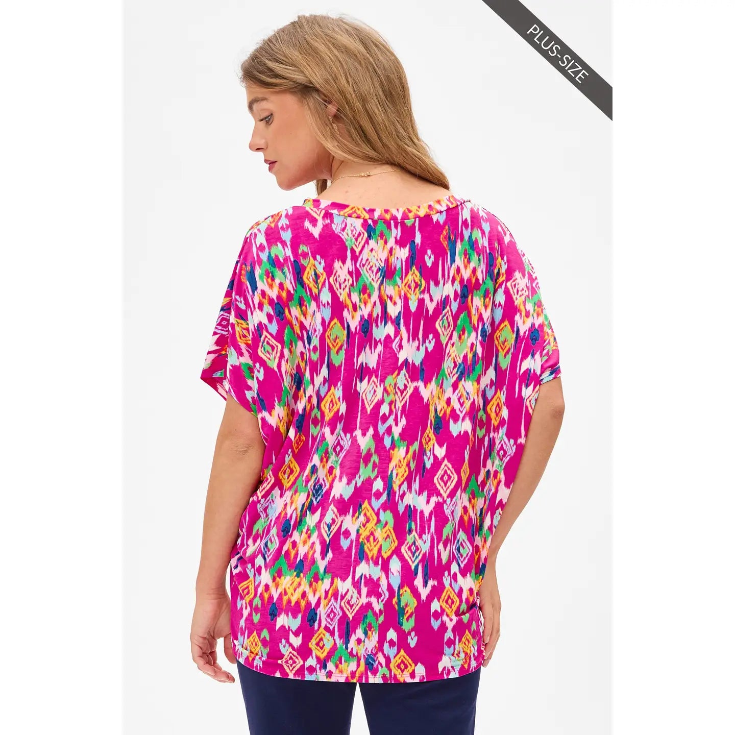 Wrinkle Free Floral Dolman Sleeve Top
