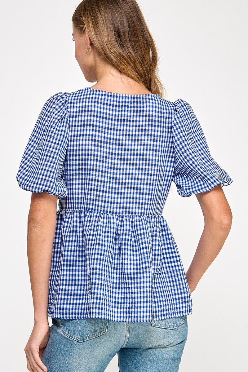 Bubble Sleeve Top