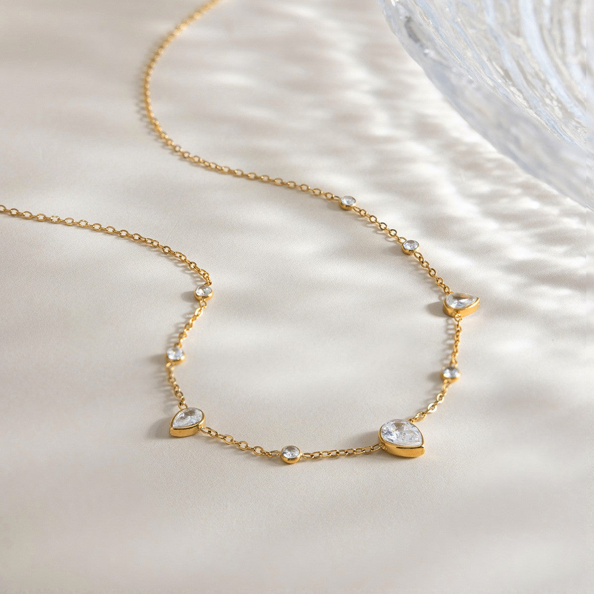 Cz Crystal Drop Necklace