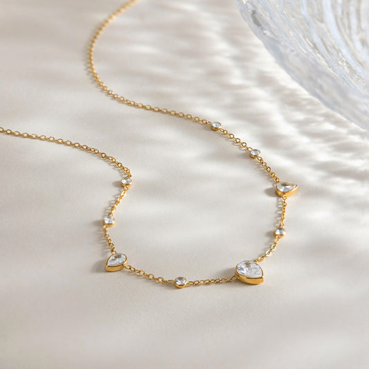 Cz Crystal Drop Necklace
