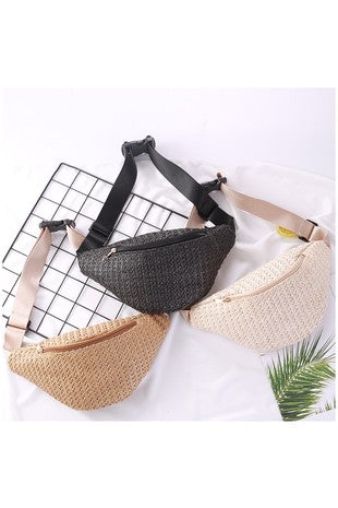 Woven Crossbody Belt Bag
