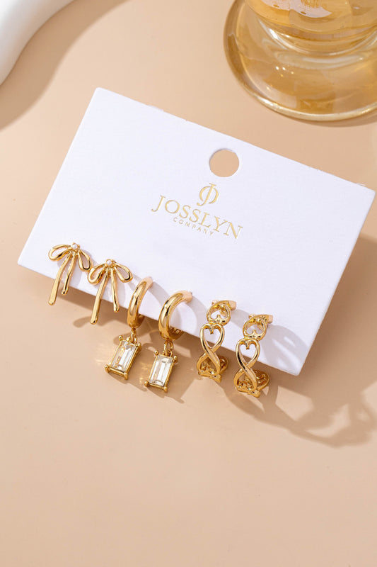 Bow Trio Earring Set