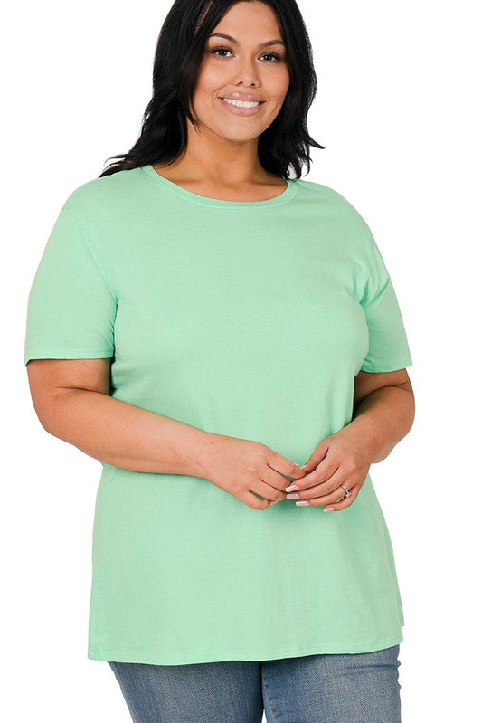Throw On & Go Cotton Tee: Green Mint