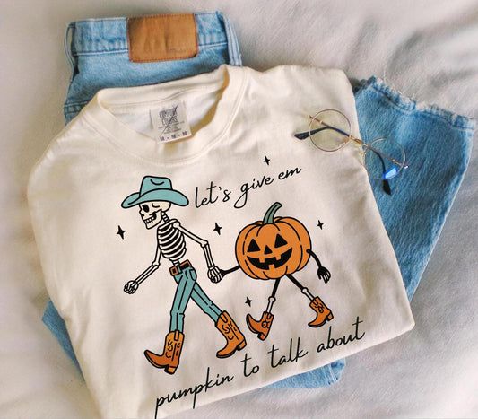 Skeleton Pumpkin tee
