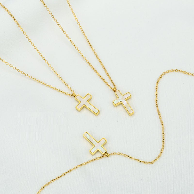 18k Cross Necklace