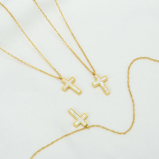 18k Cross Necklace