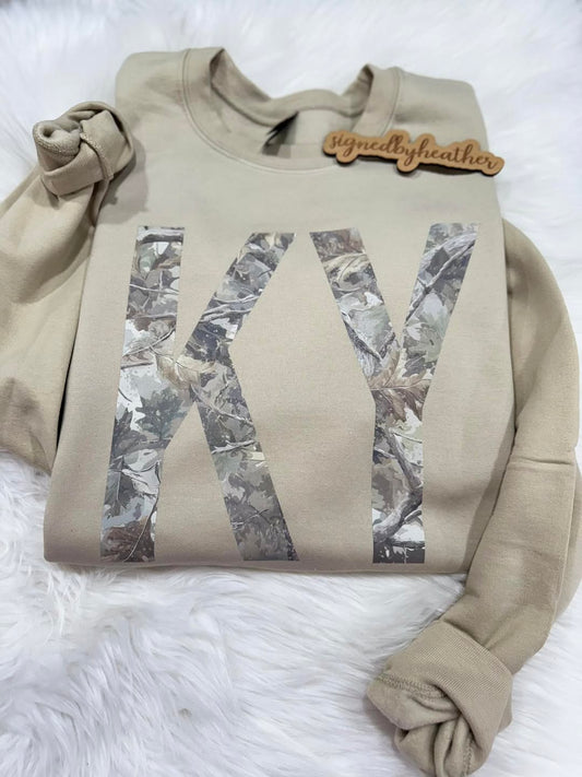 Camo KY Crewneck