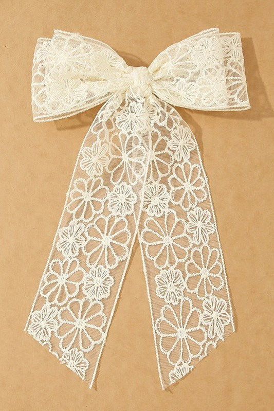 Lace Bow Clip