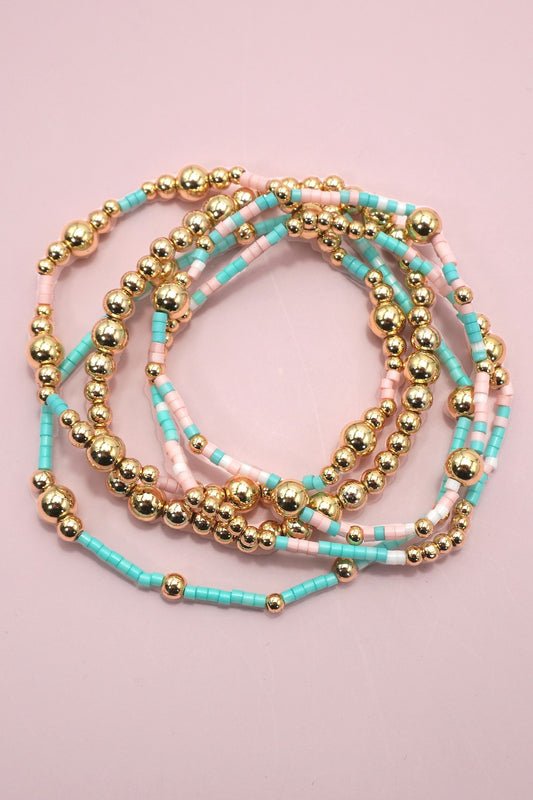 Salty Days Bracelet Stack: Teal