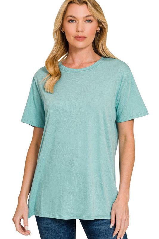 Throw On & Go Cotton Tee: Seafoam