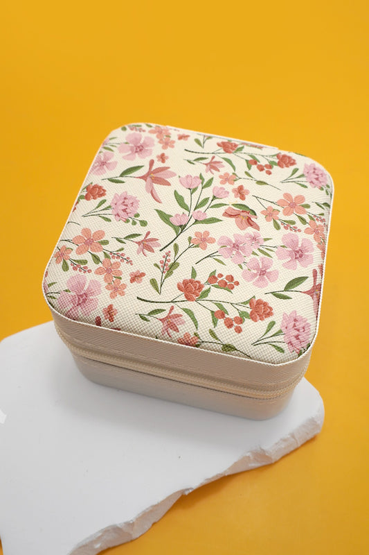 Flower Travel Jewelry Box