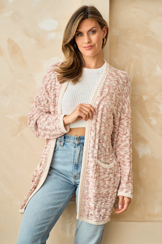Mauve Knit Cardigan