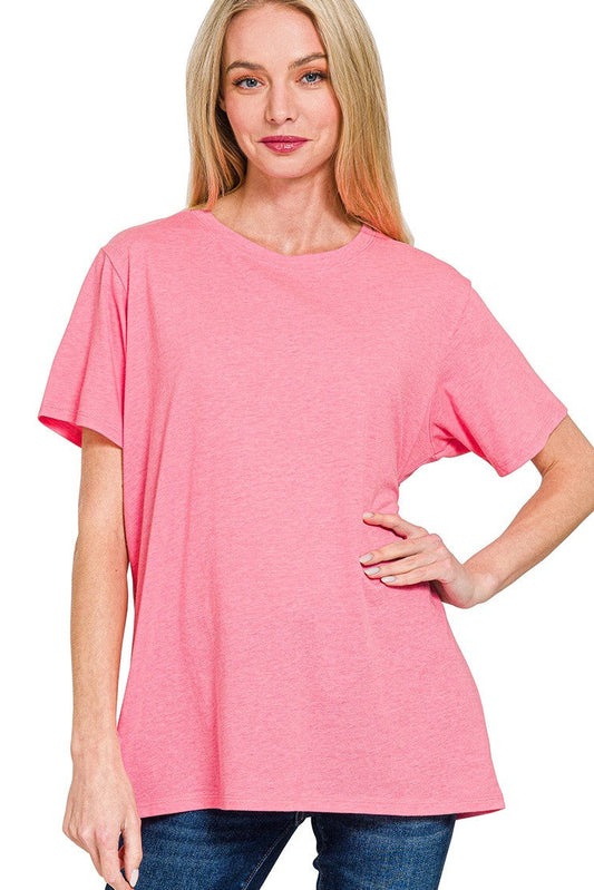 Throw On & Go Cotton Tee: Bubblegum