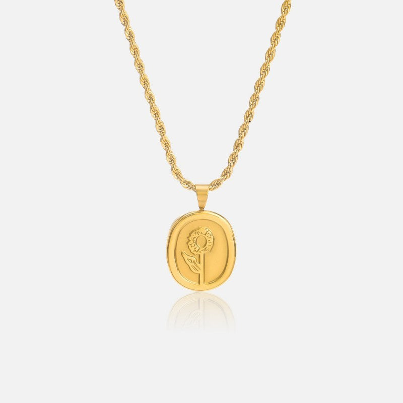 Tarnish Free Rose Charm Necklace