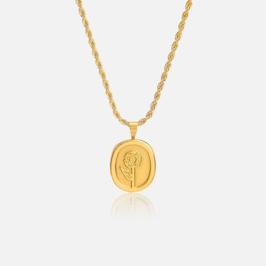 Tarnish Free Rose Charm Necklace