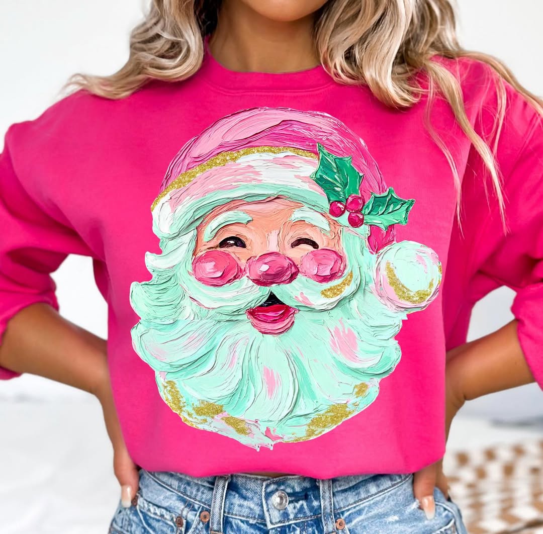 Pink Santa Crewneck