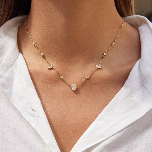 Cz Crystal Drop Necklace