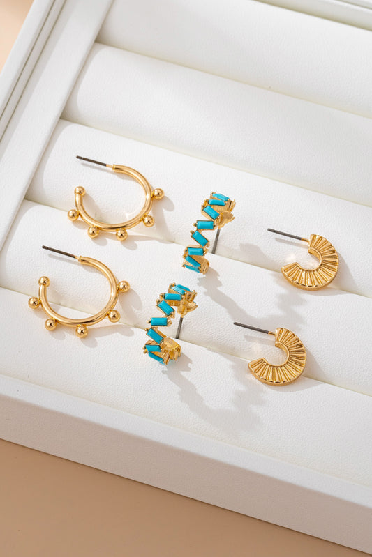 Turquoise Hoop Earring Set
