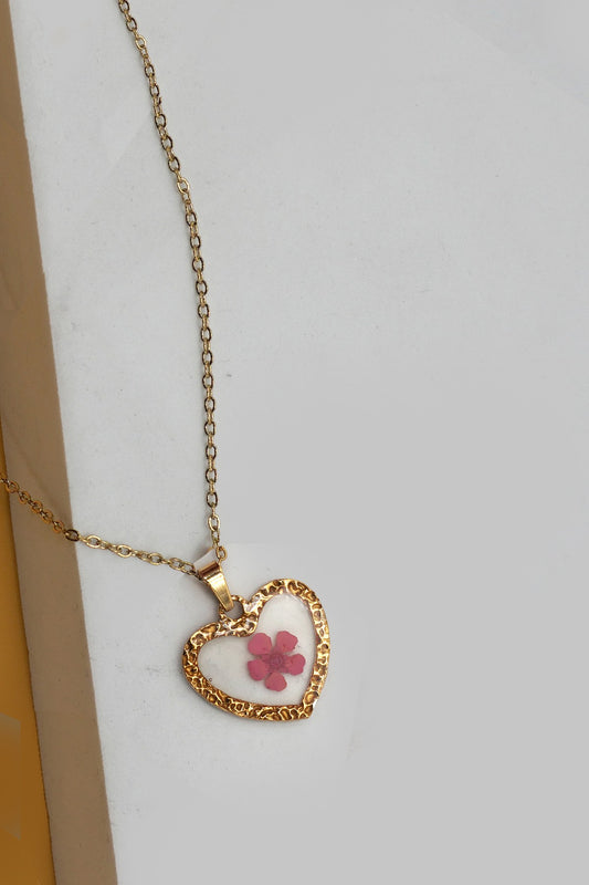 Tarnish Free Pressed Flower Necklace