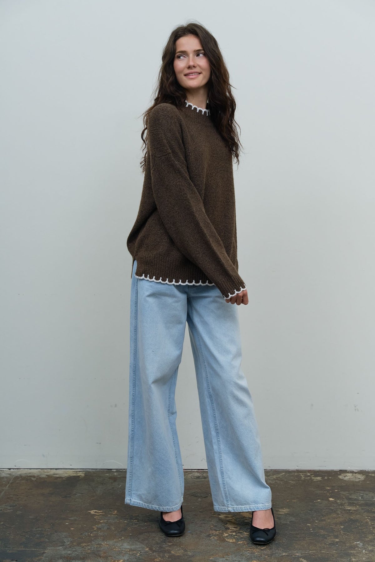 Scalloped Sweetheart Sweater