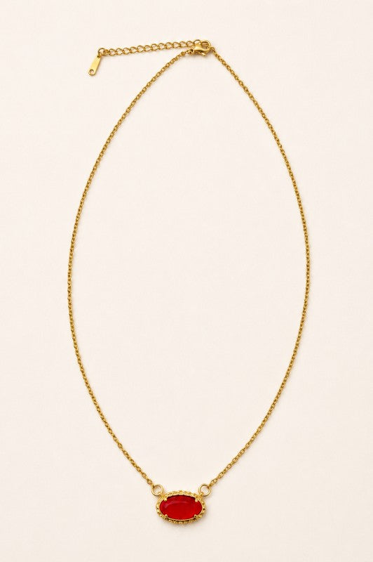 Oval Pendant Necklace