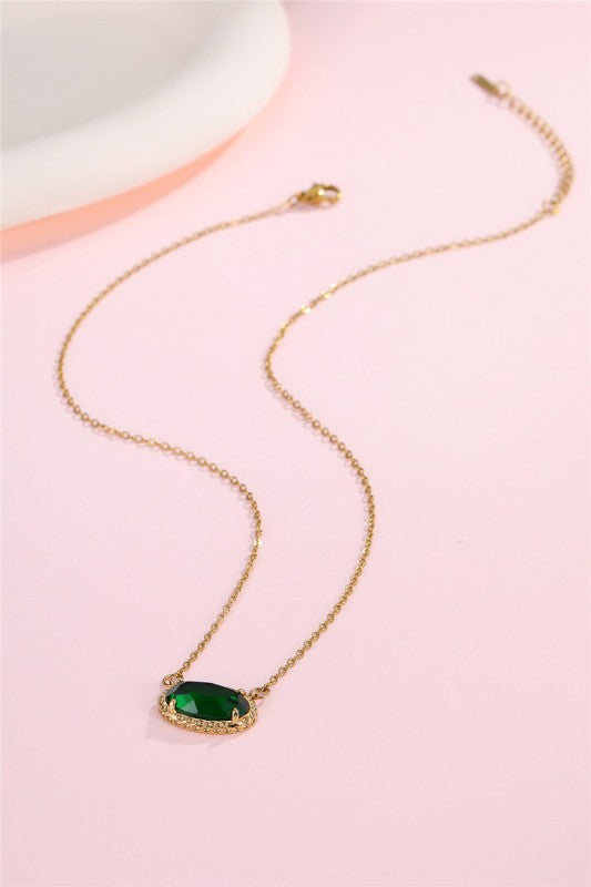 Oval Pendant Necklace