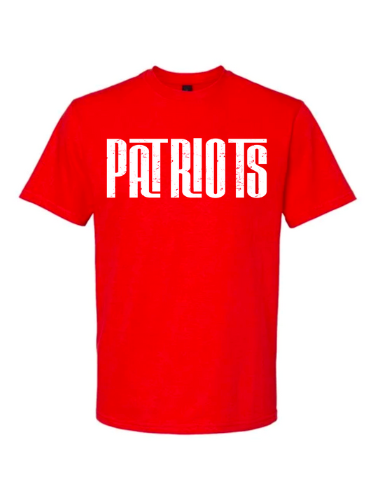 White Patriots On Red Tee