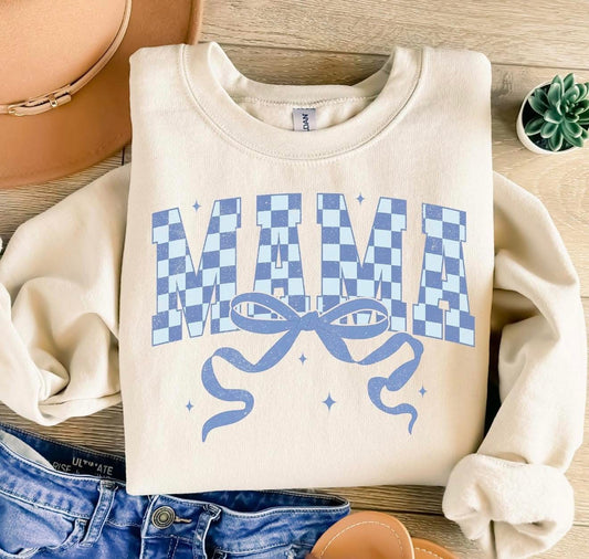 Checkered Mama Tee