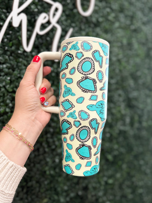 Turquoise 40 oz Tumbler
